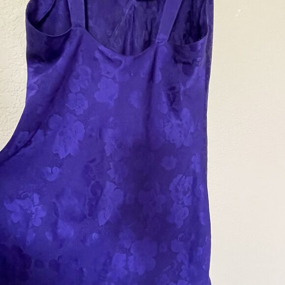 Vintage Gold Label Victoria's Secret Purple Black Slip Sleep Gown Lace Detail XS - Picture 5 of 10